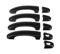 Manija Puerta Exterior Coche 4 Cubiertas de la manija de la puerta de DIVETY STYLE 1 ATRITORIO for TRANSPORTER DE VW for T5 2003 2004-2015 for T6 2015-up for Caddy Van 2004-2015(9pcs Gloss Black)