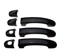 Manija Puerta Exterior Coche 4 Cubiertas de la manija de la puerta de DIVETY STYLE 1 ATRITORIO for TRANSPORTER DE VW for T5 2003 2004-2015 for T6 2015-up for Caddy Van 2004-2015(7pcs Gloss Black)