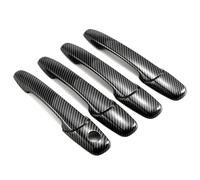 Manija Puerta Exterior Delantera Cubierta Manija Puerta Exterior Coche Embellecedor Protección Piezas Accesorios Coche Para Mazda 3 5 6 RX8(Fibra de carbon)