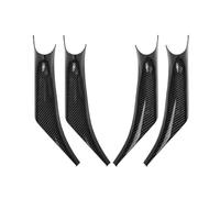 Manija Puerta Interior Coche Para X3 X4 G01 G02 G08 F97 F98 2019-2023 Manijas Puerta Interiores Coche Panel Embellecedor Tirar Cubierta Manija Interior(4 Pcs Carbon)