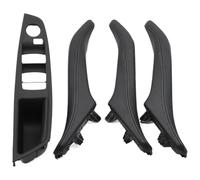 Manija Puerta Interior Para Serie 5 F10 F11 520d 523i 525i 528i 530i 535i 540i 2010-2017 LHD Manija Puerta Interior Coche Con Cubierta Cuero 4 Unidades(Negro,B)