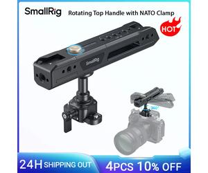 Manija superior giratoria SmallRig con abrazadera NATO, mango superior NATO ligero para jaula de cámara, rotación de una sola tecla 360 ° Empuñadura para Sony Manija 4152