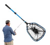 Manija telescópica para red de pesca, redes de peces para pesca | Red de pesca plegable retráctil con mango - Accesorios de pesca portátiles de pesca de alcantarillado de pesca de profundización po