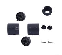 Manija termostática de perilla de grifo adecuada para válvulas tipo varilla redonda con diseño vertical de salida de agua superior e inferior (negro)