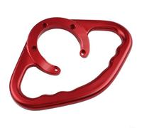 Manija trasera del pasajero de la motocicleta Negro Aleación CNC (rojo)