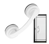 Manijas con ventosa para ducha de 7,48 pulgadas, manija de puerta de cristal o espejo, pasamanos de pared extraíble | Ventosa potente, ayuda a tirar/empujar, material ABS, cuarto de baño, cocina, armo