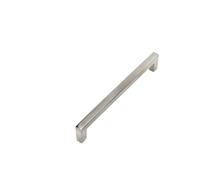 Manijas de armario de cocina de aleación de aluminio, cajones, asas de armario, herrajes modernos, negro/plata cepillada, brushed Silver 192mm