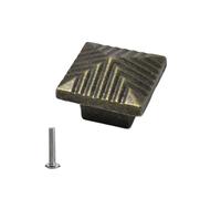 Manijas de armario de estilo antiguo, montaje de un solo agujero, resistentes al óxido, manijas de cajón mejoras para mejoras del hogar, manijas cuadradas clásicas retro