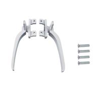 Manijas de bloqueo para ventanas abatibles, aleación de aluminio, piezas de reparación, repuestos, resistentes, de alto rendimiento, fáciles de instalar- Blanco