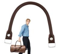 Manijas de bolso de repuesto | Par de asas de cuero detallado de 38 cm | Juego de correa de diseño de hebilla simple | Accesorio de manija de transporte de estilo de moda | Agarre cómodo ligero y