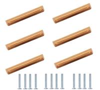 Manijas De Cajón Tiradores De Madera Maciza Puertas De Armarios De Troncos Tiradores De Cajones De Armarios Tiradores De Puertas De Armarios De Madera Roble 192mm 6 Piezas