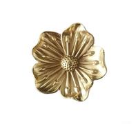 Manijas de flor de ciruelo, tiradores de cajón de latón dorado de 43 mm, pomos de gabinete en forma de flor, accesorios de metal para armario, almacenamiento, muebles, cocina, decoración de dormitorio