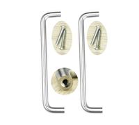 Manijas de gabinete 2 tiradores de acero inoxidable cepillado for armarios, cajones y puertas de cocina, for baño, armarios, barra redonda de 8 mm de diámetro.(224mm)