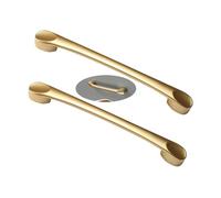 Manijas de gabinete 2 tiradores de aleación de aluminio for armarios, cajones y puertas de cocina, ideales for baños, armarios, cómodas.(Gold,128mm)