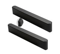 Manijas de gabinete 2 tiradores de armario de aleación de aluminio, redondos en forma de T, de estilo moderno, for cajones y puertas de cocina, for baño, armario y ropero.(Black,160mm)