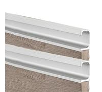 Manijas de gabinete 2 tiradores de armario en forma de G for cajones, tiradores ocultos de aleación de aluminio for puertas de cocina, baños, armarios, sin ranuras.(Silver,800mm)