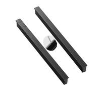 Manijas de gabinete 2 tiradores de gabinete de aleación de aluminio en forma de T, pomos for cajones de armario, palancas de cocina for baño, armario, herrajes for gabinetes.(Black,128mm)