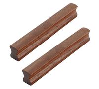 Manijas de Gabinete de Madera de Nogal Tiradores de Puertas de Armario Marrones 2 Pomos para Cajones de Muebles Tiradores de Cocina Alargar, con Tornillos (Length 230mm)