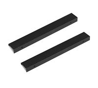 Manijas de gabinete ocultas 2 unids, gabinetes de cocina de aluminio, asas de cajones, hardware de la puerta de muebles, negro/plata.(Black)