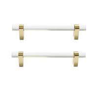 Manijas de gabinete Paquete de 2 tiradores de cristal for armarios, cajones y puertas de cocina de latón, ideales for baño, armario, vestidor y tocador.(230mm)