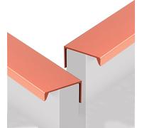 Manijas de gabinete Paquete de 2 tiradores ocultos for armarios, de aleación de aluminio, en ángulo recto, for cajones y puertas de cocina, for baño, armario y ropero.(Orange,80mm)