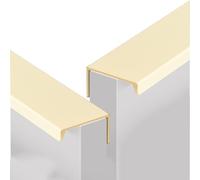 Manijas de gabinete Paquete de 2 tiradores ocultos for armarios, de aleación de aluminio, en ángulo recto, for cajones y puertas de cocina, for baño, armario y ropero.(Yellow,1000mm)