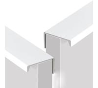 Manijas de gabinete Paquete de 2 tiradores ocultos for armarios, de aleación de aluminio, en ángulo recto, for cajones y puertas de cocina, for baño, armario y ropero.(White,500mm)