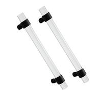 Manijas de gabinete Tiradores de cristal for armarios, cajones y armarios de aleación de zinc. Ideales for puertas de cocina, armarios, cómodas y zapateros (2 unidades).(Black,224mm)