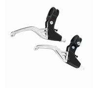 Manijas de Nivel de Freno de Bicicleta de Montaña, Ligeras, Duraderas para Ciclismo, 1 par de Aleación de Aluminio, 4 Colores (SILVER)