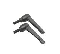 Manijas de palanca de sujeción ajustables de acero al carbono 1 pieza | Maquinaria M4-M16: Rosca macho externa con bloqueo ajustable en forma de L(M 5 X 12)