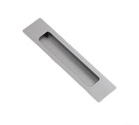 Manijas de puerta corredera ranuradas integradas para diversas aplicaciones de muebles, incluyendo armarios y armarios, hechas de aleación de aluminio (gris)