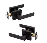 Manijas de puerta de privacidad, herrajes de palanca mate de alta resistencia, cerradura de perilla interior sin llave for dormitorio y baño(Silver)