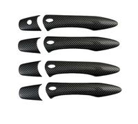Manijas de puerta exterior de repuesto para Infiniti QX50 Q50 QX56 QX60 QX70 negro brillante carbono lateral manijas cubiertas de tazón calcomanías (Carbon 4Smart) (Carbon 4smart)
