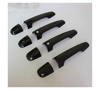Manijas de puerta exteriores negras cubiertas para manijas de puerta se adapta a M&i-tsubishi se adapta a Triton Pickup L200 2015-2019-2021 (color: W) (fibra de carbono)