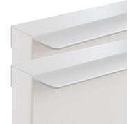 Manijas de puerta ocultas, manija invisible aleación aluminio, manijas for cajones con borde dedo for gabinete, perillas for muebles, color blanco, 2 piezas(Overall length 500mm)