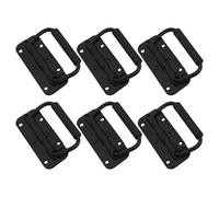 Manijas De Resorte Plegables Agarre Ergonómico Hardware De Hierro Resistente Para Cocina Baño Manijas De Puerta Negras Resistentes a La Corrosión 6 Uds.