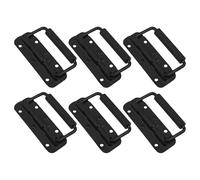 Manijas De Resorte Plegables Agarre Ergonómico Hardware De Hierro Resistente Para Cocina Baño Manijas De Puerta Negras Resistentes a La Corrosión 6 Uds.