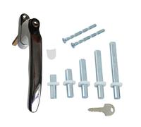 Manijas de ventana de acero inoxidable con cerradura y tornillos antirrobo para ventana, manija de puerta de balcón, acero inoxidable duradero, cerradura de ventana