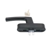 Manijas de ventana universales, Manija de Arco con Cerradura Interna-Externa Abierta Baño Balcón Puente Roto Ventana de Aluminio Manija Interior y Exterior Abatible(Black)