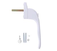 Manijas de ventana universales, Manija de ventana blanca de PVC con llave universal for doble acristalamiento, interruptor de seguridad, manija giratoria de puerta corrediza de aleación de aluminio.