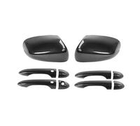 Manijas exteriores de puerta para Jeep para brújula Cherokee, accesorios exteriores para espejo retrovisor/manija de puerta decorativa (aspecto de fibra de carbono) (aspecto de fibra de carbono)