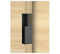 Manijas for puertas corredizas, tiradores empotrados for puertas de armario, tiradores de granero, cajones(Black-4.5cm,L15cm)