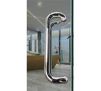 Manijas for puertas de ducha, manija de puerta de vidrio, paquete de 2 reemplazo de botón de perilla de puerta de vidrio de acero inoxidable con acabado pulido moderno | Manijas de puerta de granero c