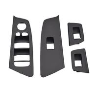 Manijas Interiores Panel Botones Interruptor Elevación Ventana Puerta Delantera Trasera Coche Para Serie 5 M5 G30 G31 F90 2017 2018 2019 2020 LHD Tirador Puerta Coche(Black-4Piece)