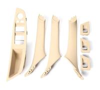 Manijas Interiores Para Coche Para B&MW Serie 5 F10 F18 2010 2011 2012 2013 2014 2015 2016 Volante Izquierda LHD Cubierta Manija Puerta Interior Coche 7 Piezas(Beige)