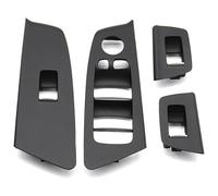 Manijas Interiores Para Coche Para B&MW Serie 5 M5 G30 G31 F90 525 528 RHD Embellecedor Panel Interruptores Elevalunas Puerta Delantera Trasera Coche Manijas(Black 4pcs Set)