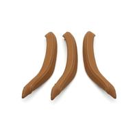 Manijas Interiores Puertas Coche Para BMW Para X5 Para X6 F15 F16 2014-2018 Manija Interior Puerta Pasajero Cubierta Exterior Cuero Juego Molduras Manilla Interior Compatible(RHD 3PCS Champagne)