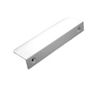 Manijas ocultas del borde dedo armario de los muebles, manija gabinete la aleación aluminio ángulo recto blanco 80-1200m m(Arc-120mm)