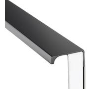 Manijas ocultas del borde dedo armario de los muebles, manija la puerta cajón gabinete multicolor 80-1200m m(Black,Length 1000mm x 3)