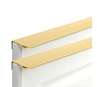 Manijas ocultas, manija invisible del gabinete, Pomo de puerta invisible aleación aluminio con tiradores ocultos for armario cocina, color dorado, 2 piezas(Hole distance 256mm)